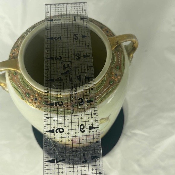 Antique hand painted large vase - Picture 11 of 12